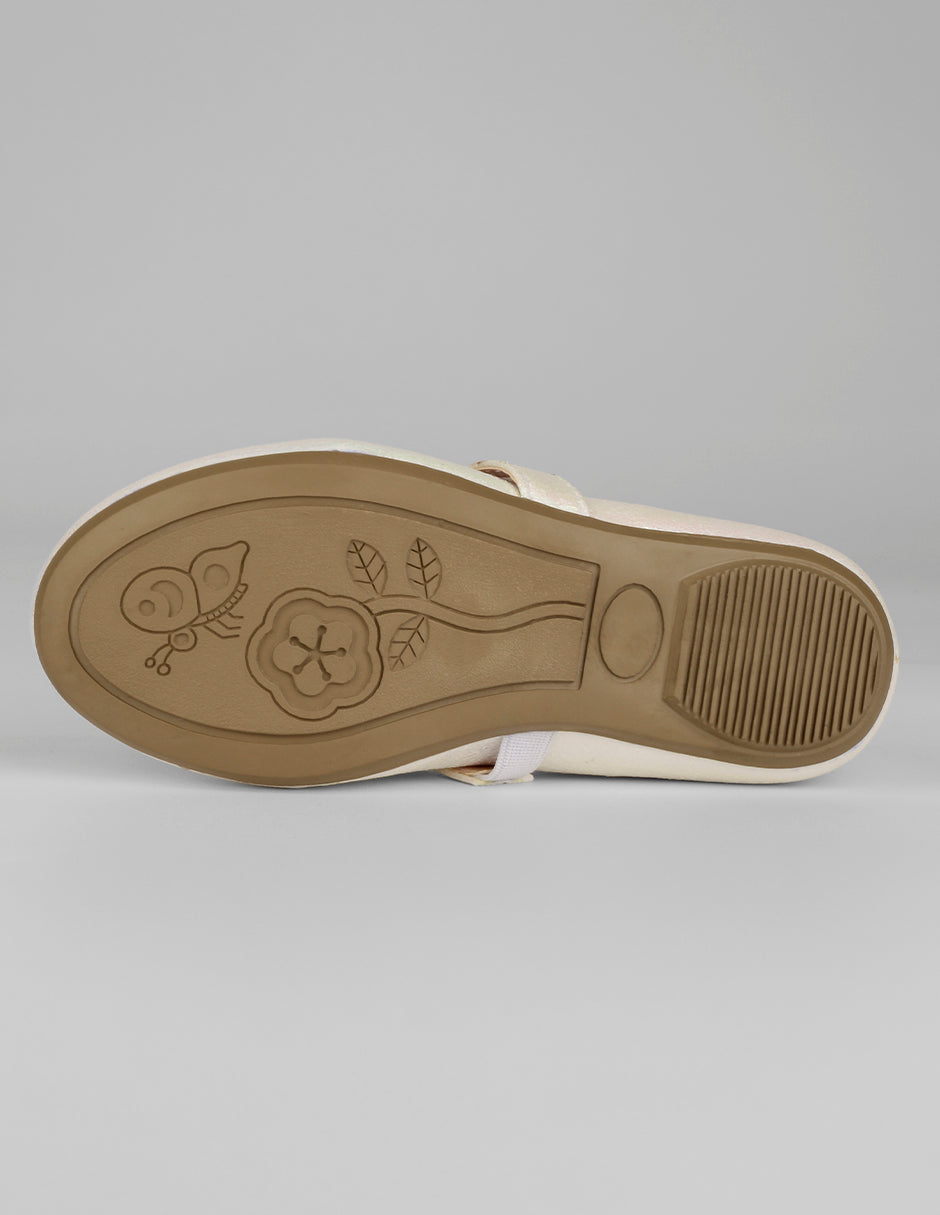 Flats Kids en Sintético – Blanco