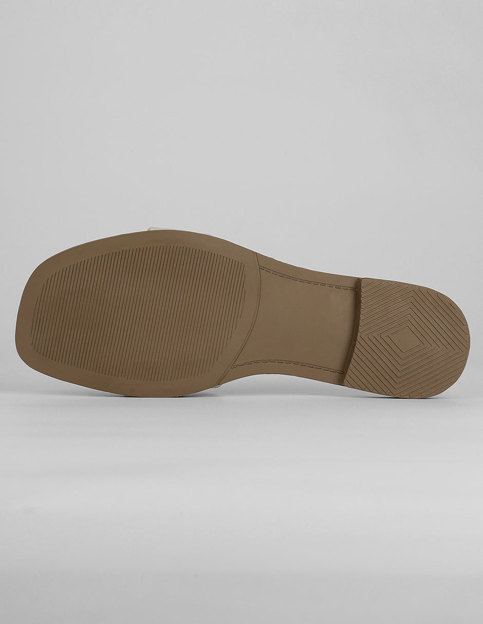 Sandalias de piso Hera en Piel vegana – Blanco