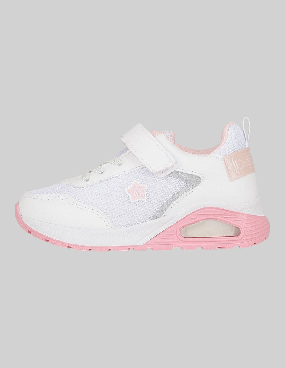 Tenis Exterior Textil Color Blanco Para Niña De RBCOLLECTION