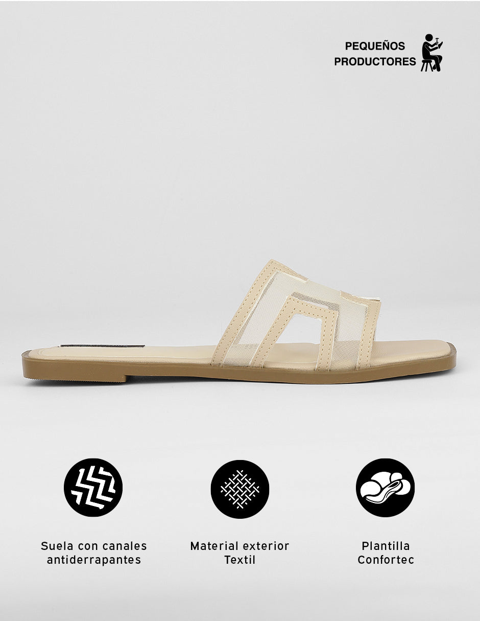 Sandalias de piso Hera en Sintético – Blanco