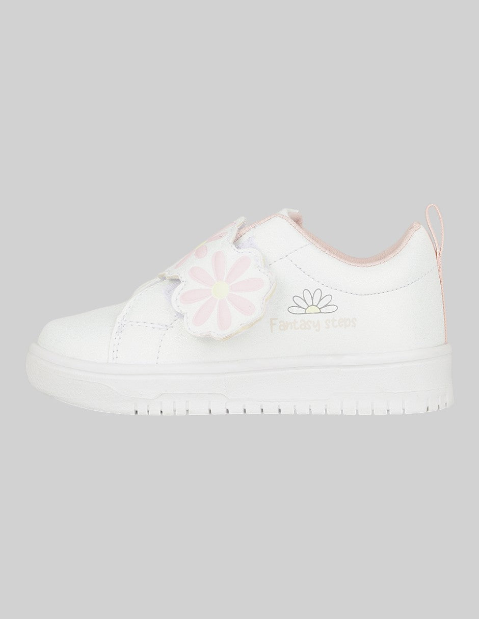 Tenis Exterior Sintético Color Blanco Para Niña De RBCOLLECTION
