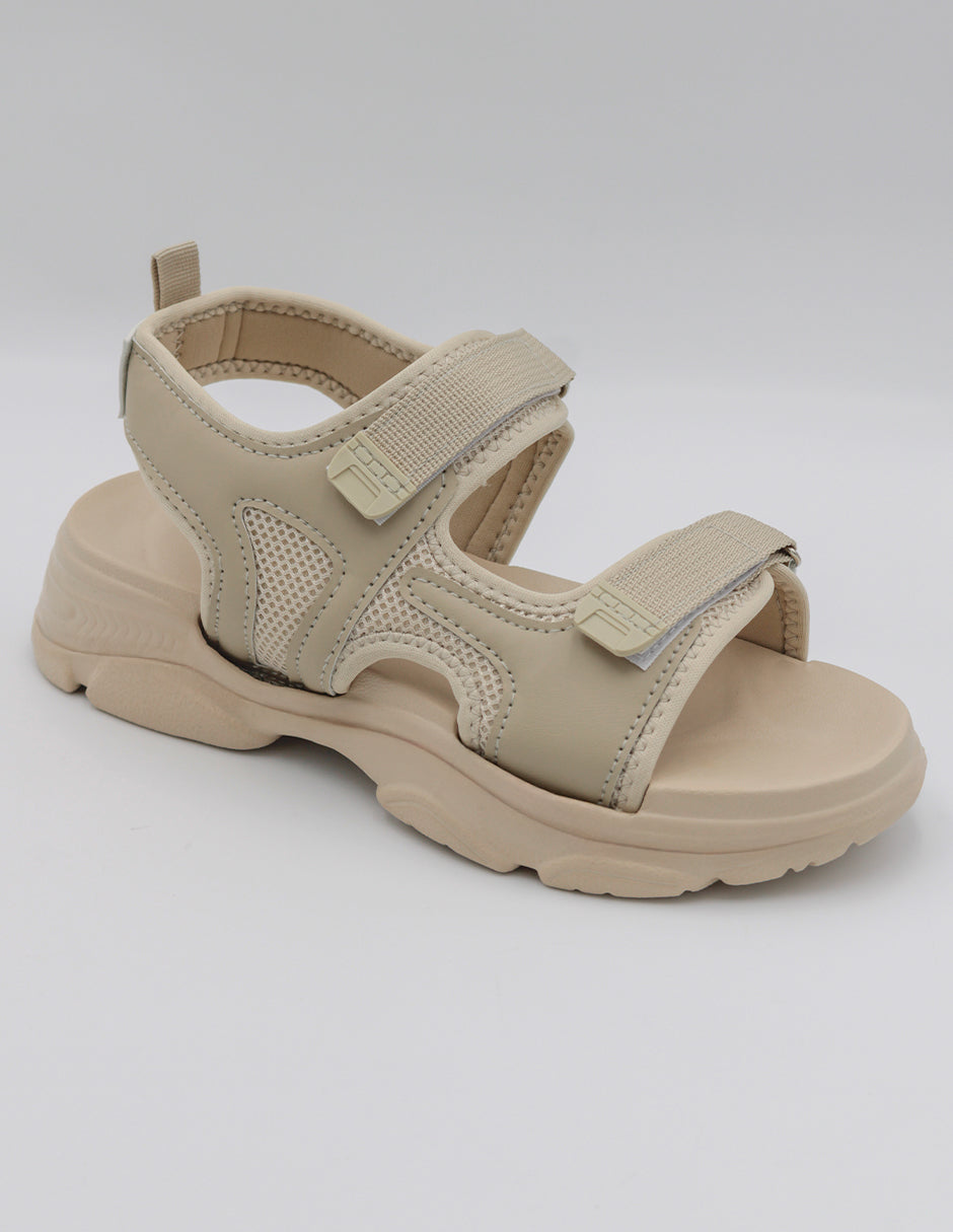 Sandalias con plataforma Walky en Piel vegana – Beige