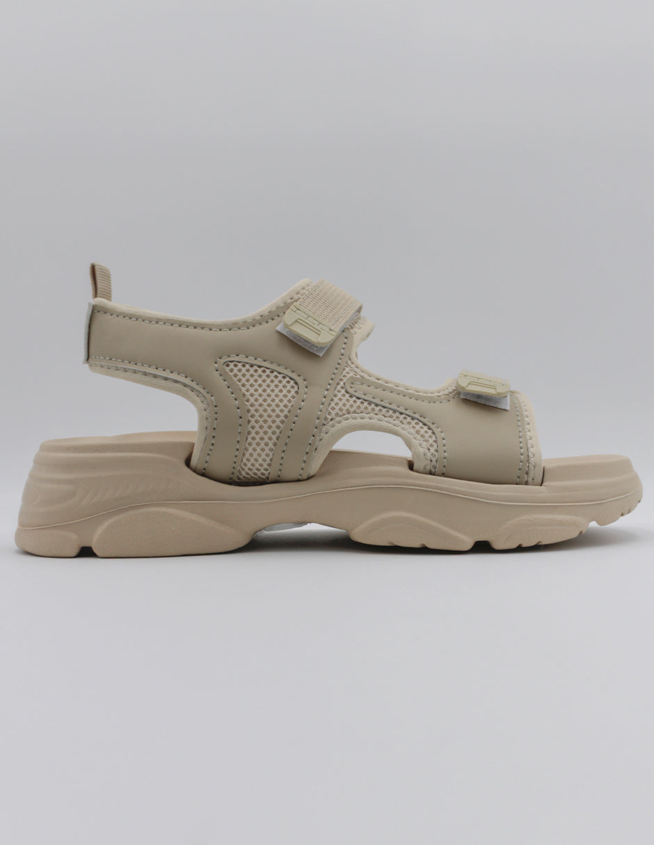 Sandalias con plataforma Walky en Piel vegana – Beige
