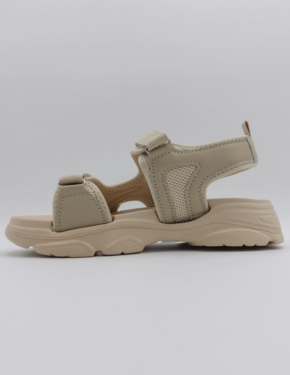Sandalias con plataforma Walky en Piel vegana – Beige