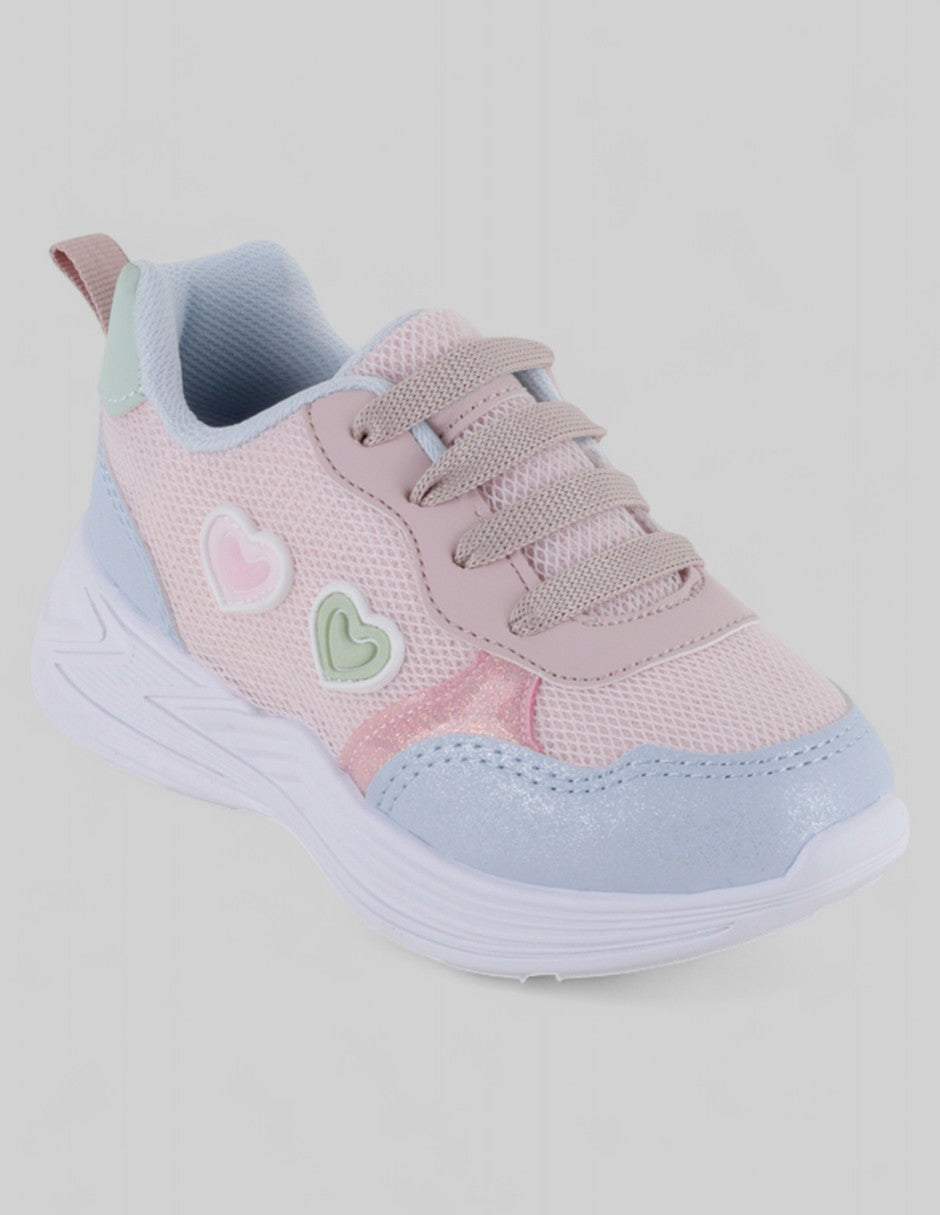 Tenis Kids  en Textil – Rosa