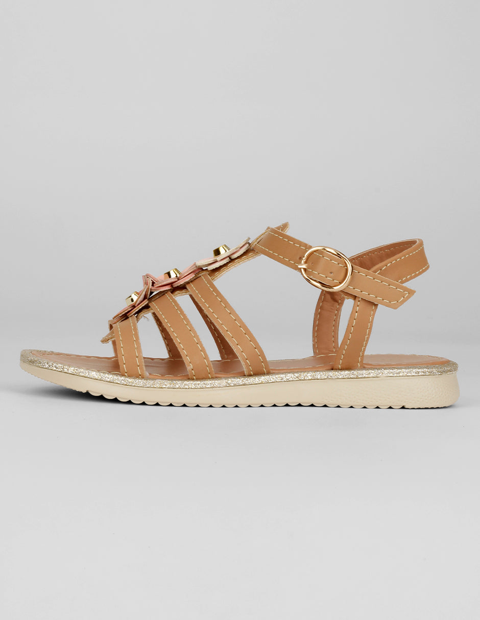 Sandalias Kids en Piel vegana – Café