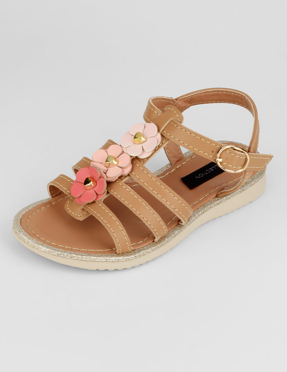 Sandalias Kids en Piel vegana – Café
