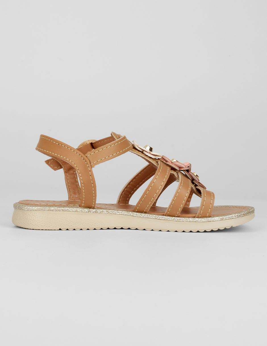 Sandalias Kids en Piel vegana – Café