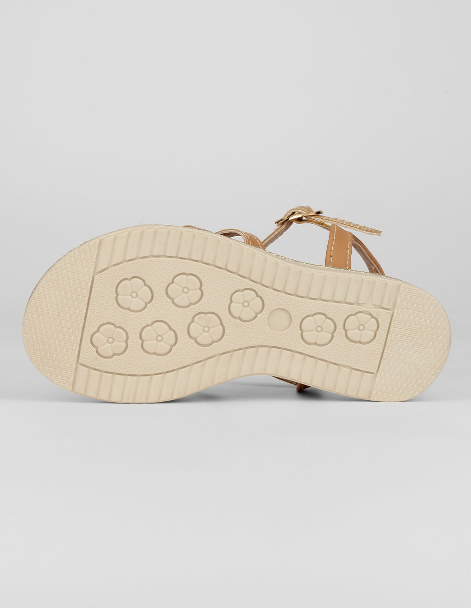 Sandalias Kids en Piel vegana – Café