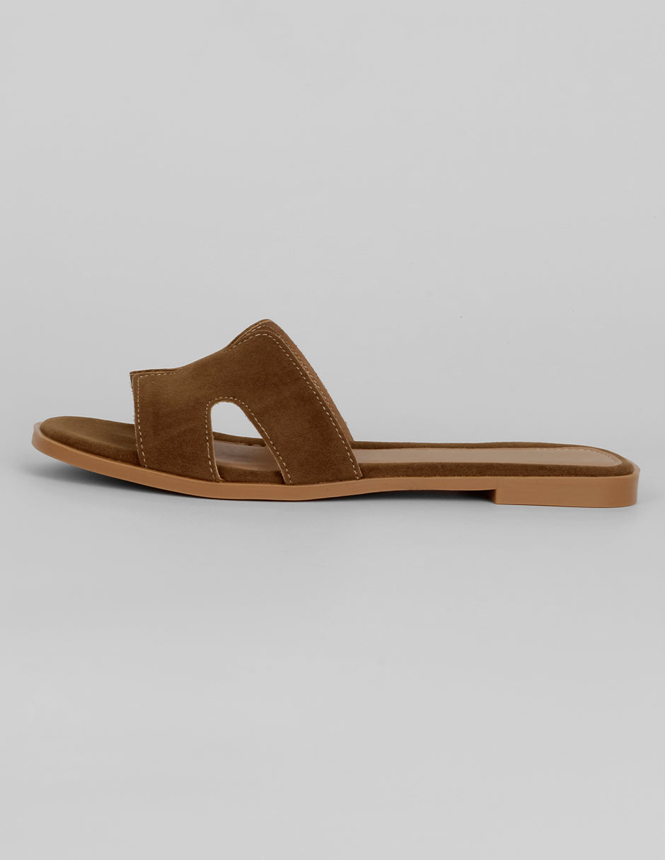 Sandalias de piso Exterior Textil Color Café Para Mujer De RBBASICS