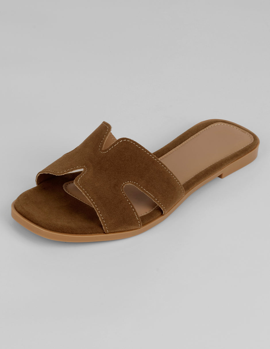 Sandalias de piso Soft en Textil – Café