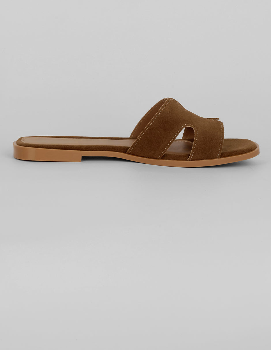 Sandalias de piso Soft en Textil – Café