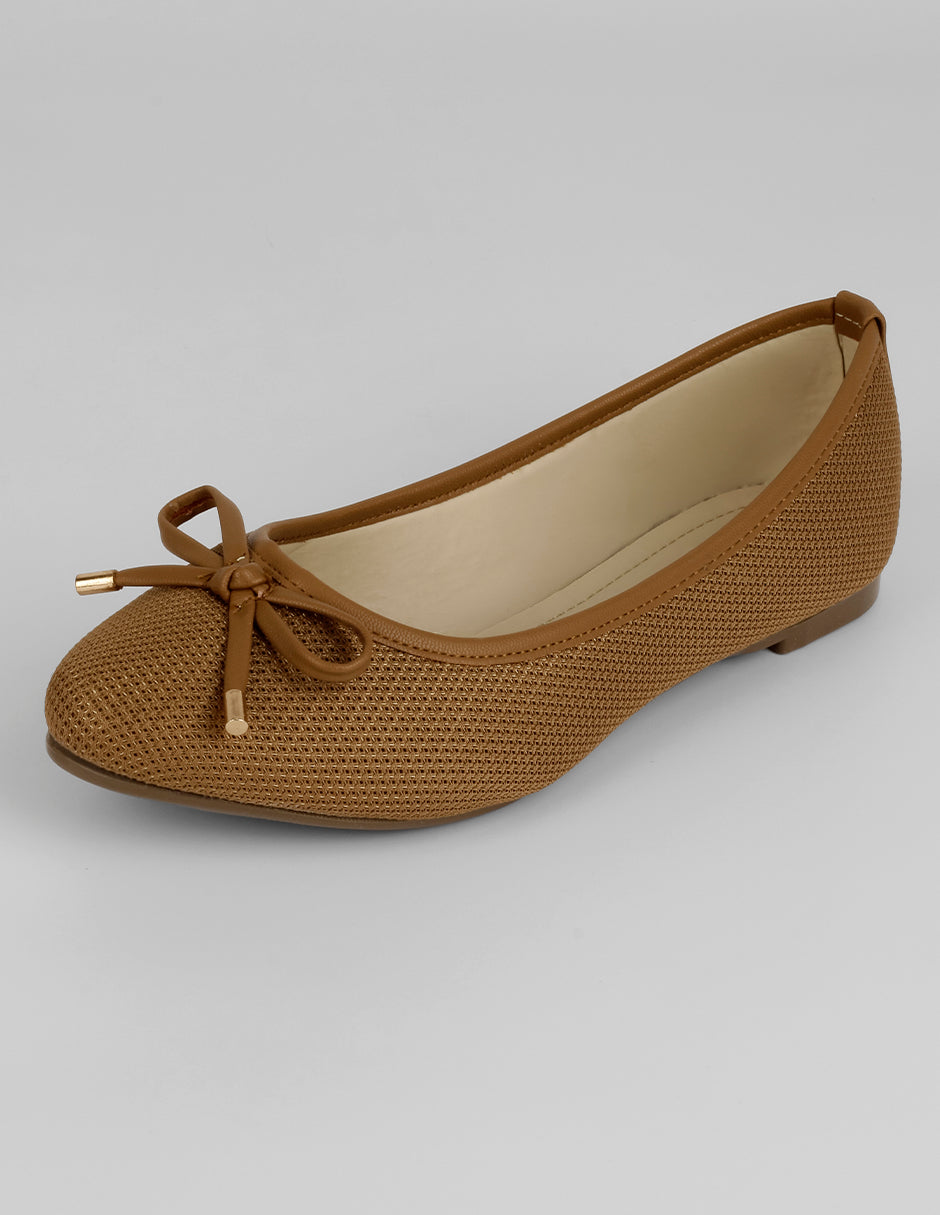 Flats clásicas Classy en Textil – Café