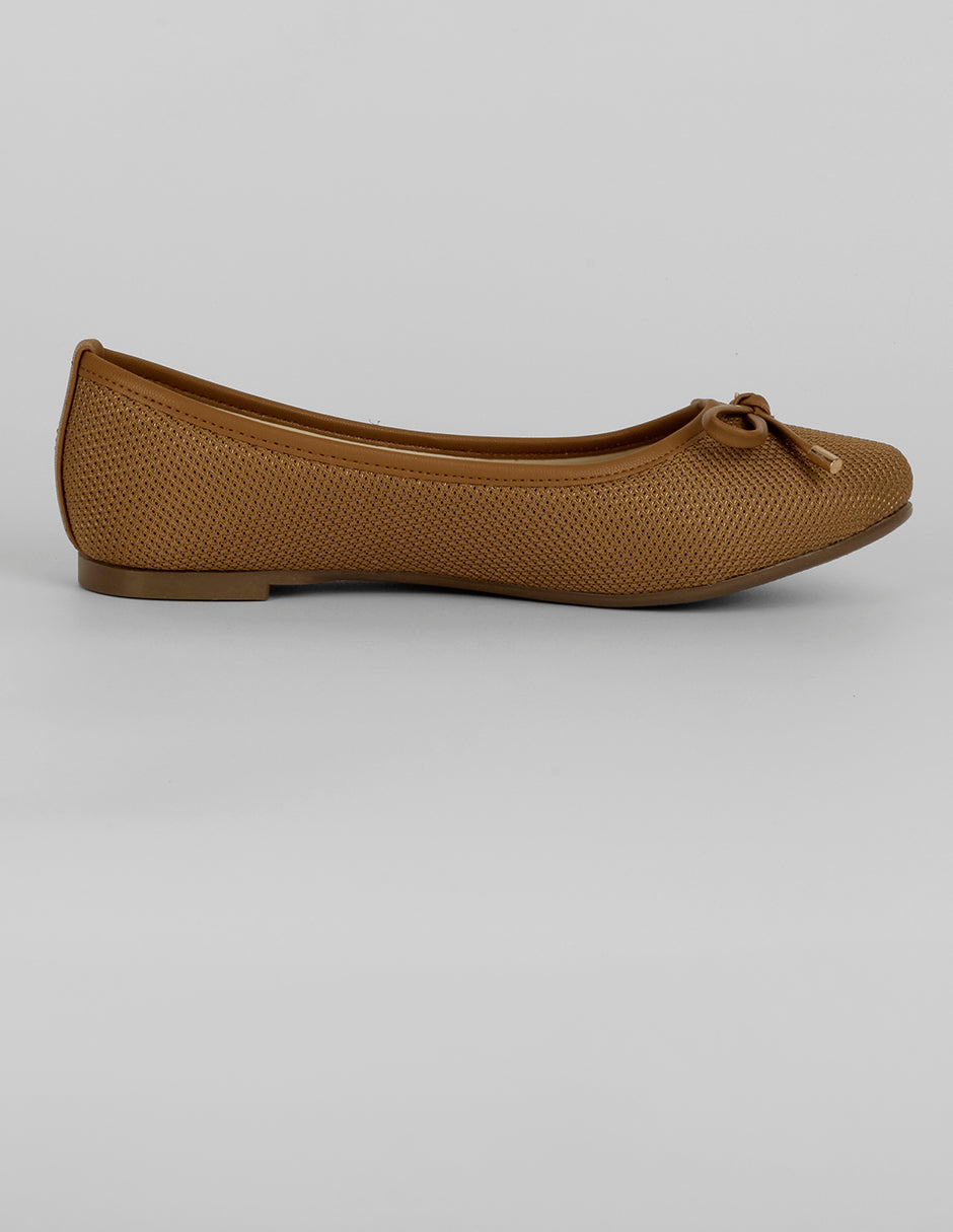 Flats clásicas Classy en Textil – Café