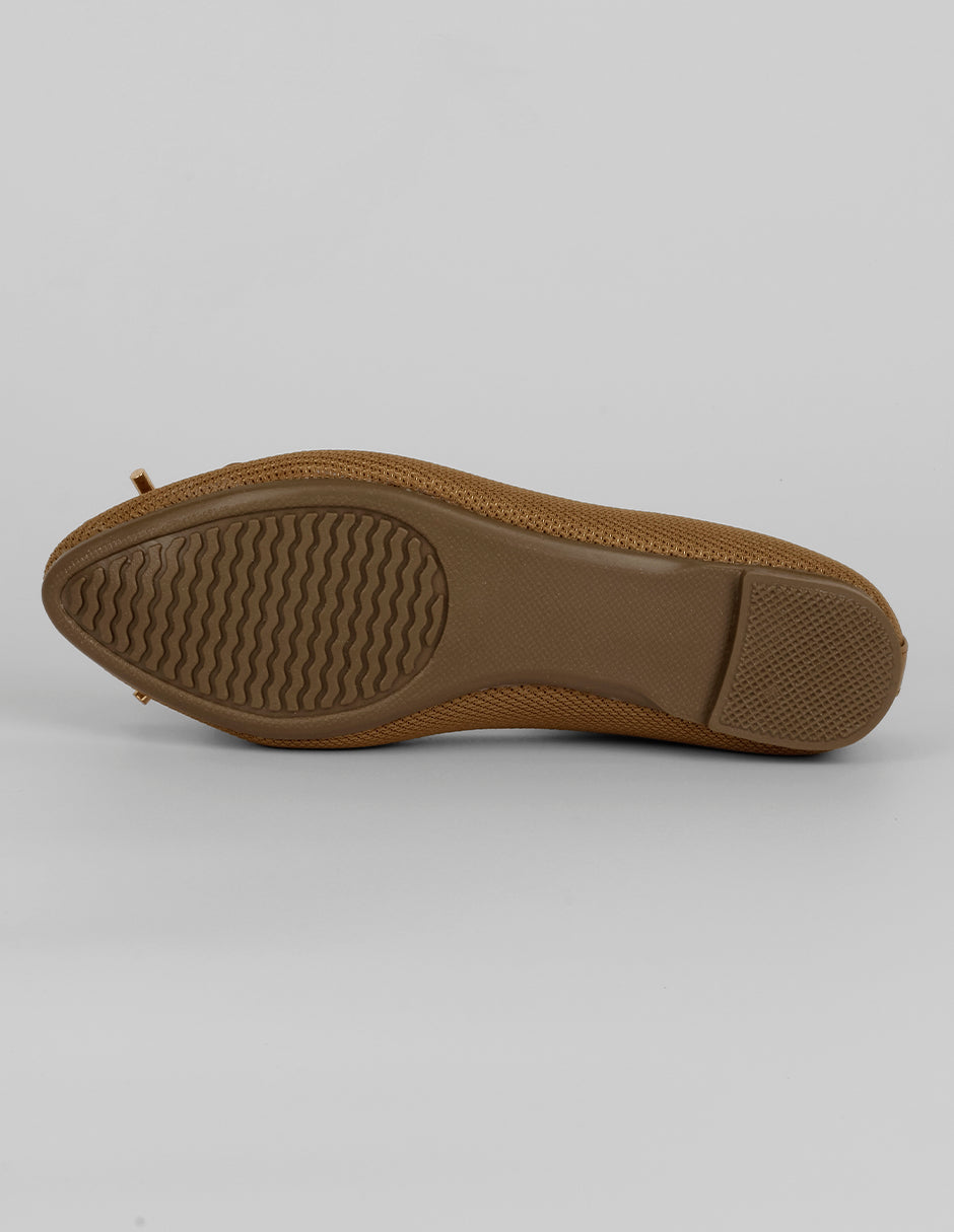 Flats clásicas Classy en Textil – Café