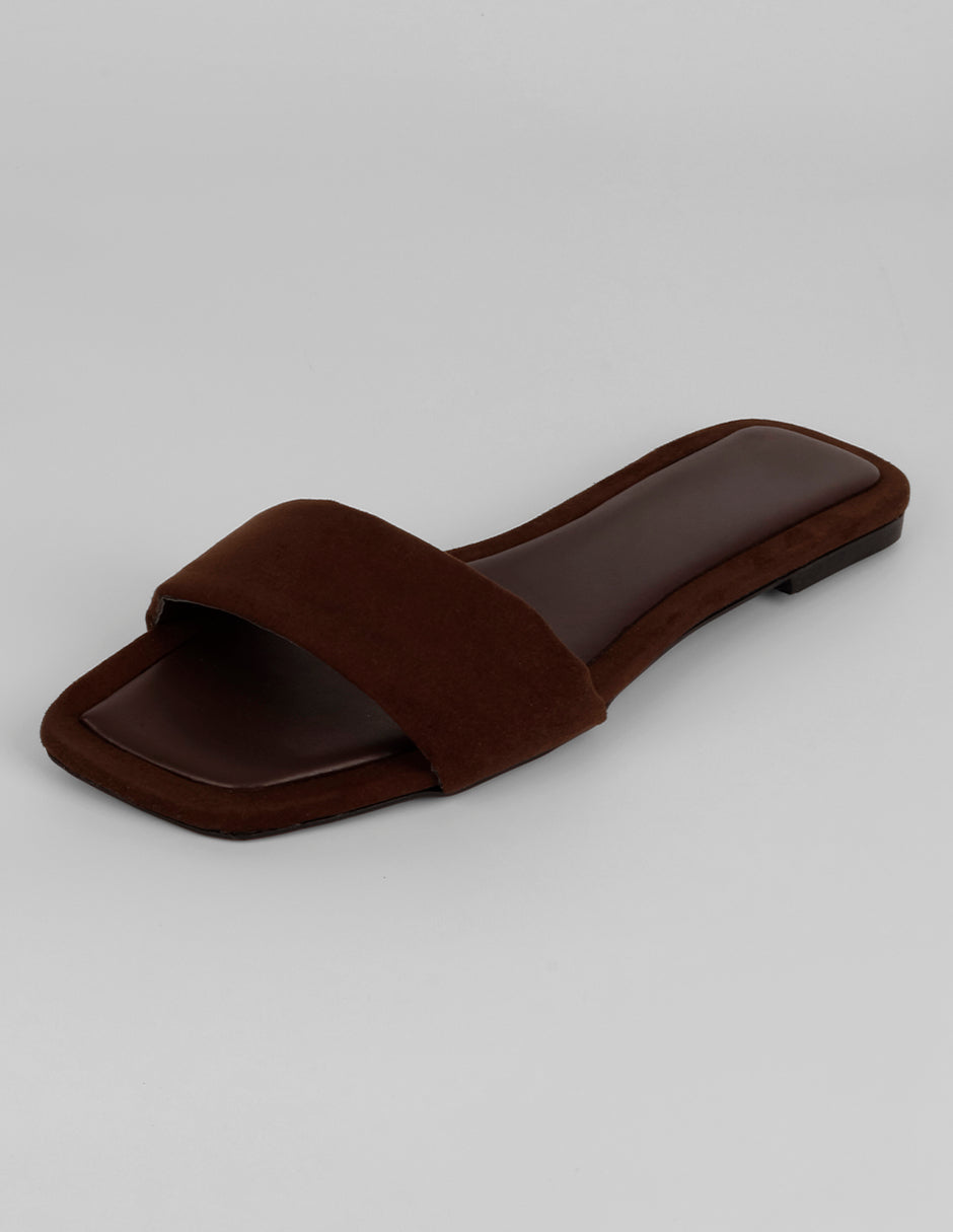 Sandalias de piso Soft en Gamuza – Café