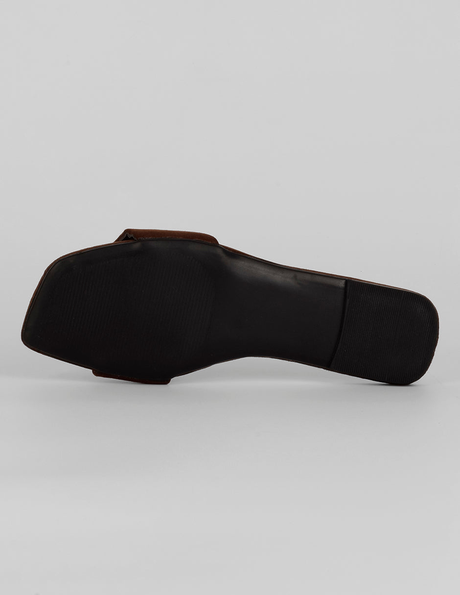 Sandalias de piso Soft en Gamuza – Café
