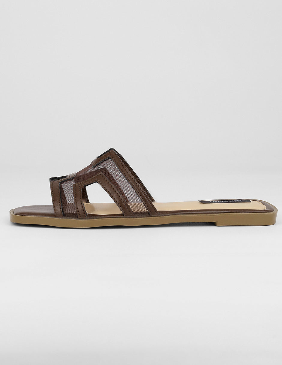 Sandalias de piso Exterior Textil Color Café Para Mujer De RBCOLLECTION