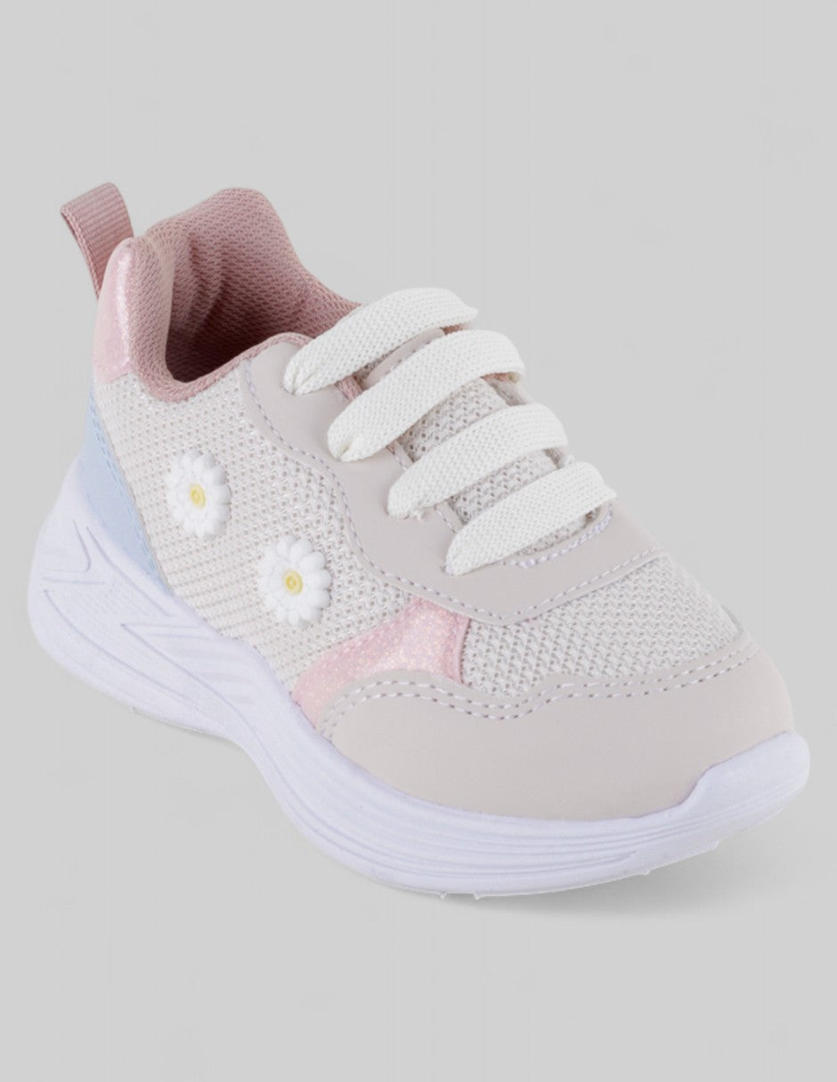 Tenis Kids  en Textil – Beige