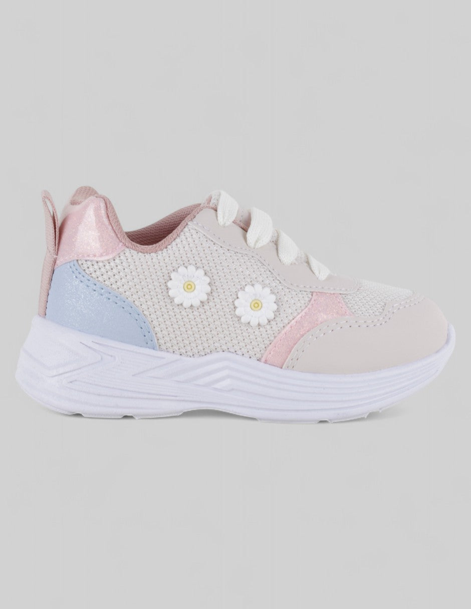 Tenis Kids  en Textil – Beige