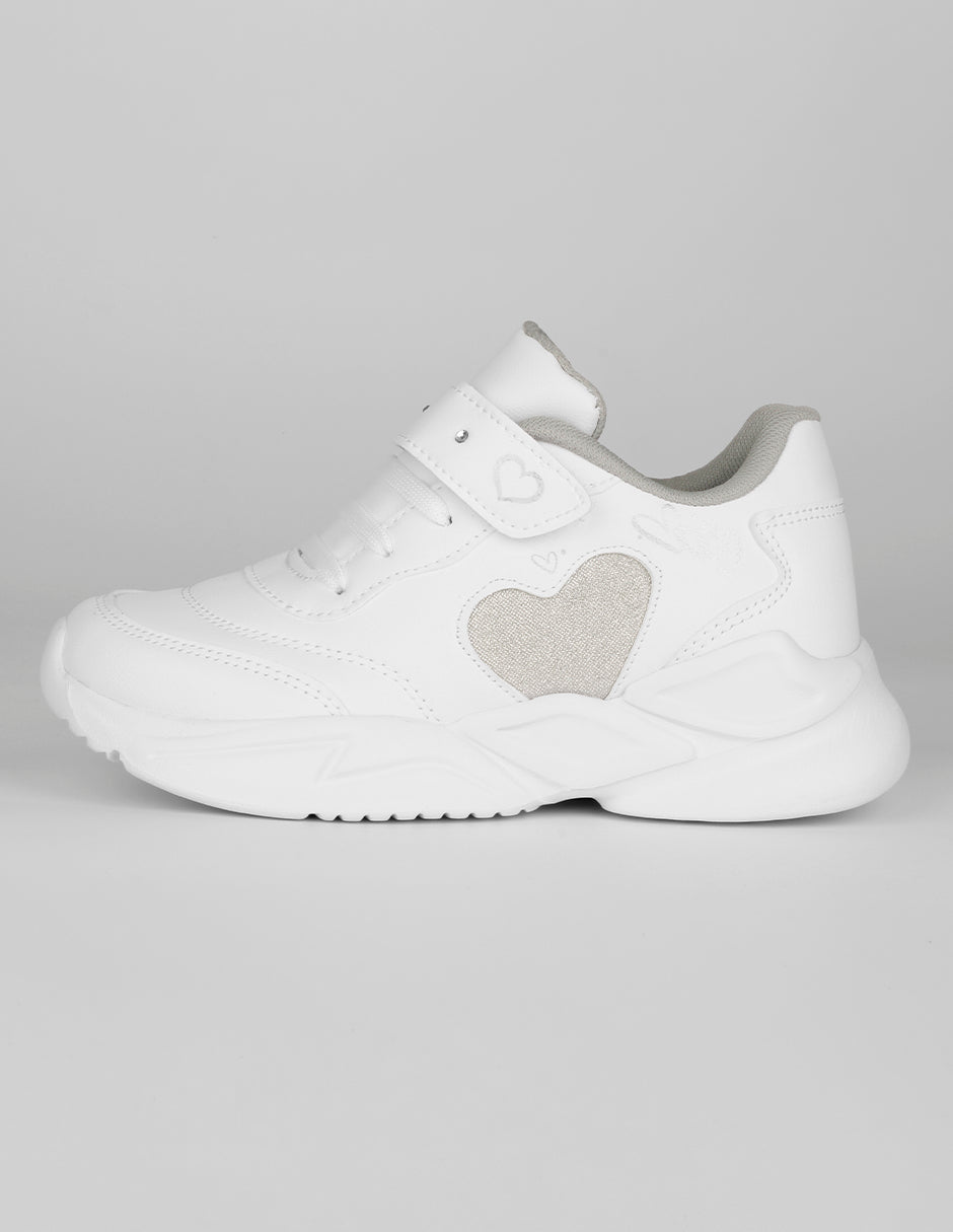 Tenis Kids en Piel vegana – Blanco