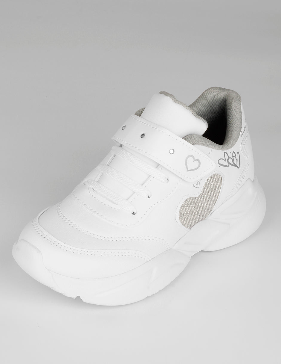 Tenis Kids en Piel vegana – Blanco