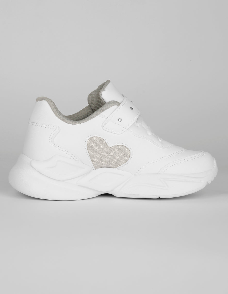 Tenis Kids en Piel vegana – Blanco