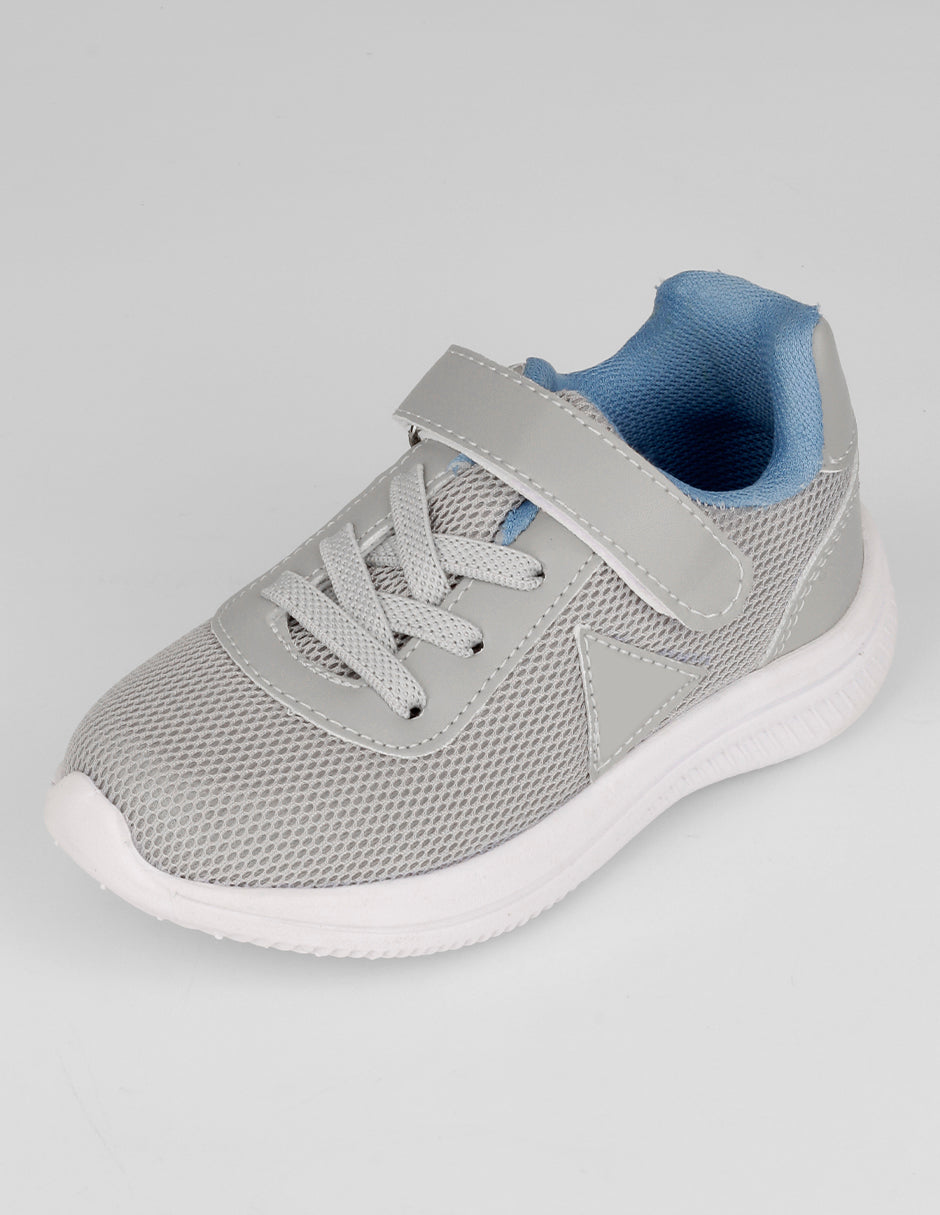 Tenis Kids en Textil – Gris