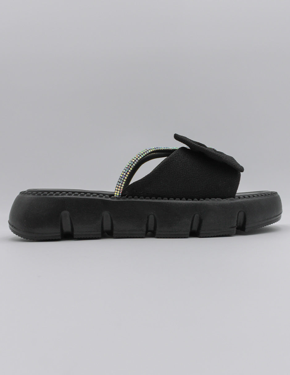 Sandalias de piso Walky en Textil – Negro