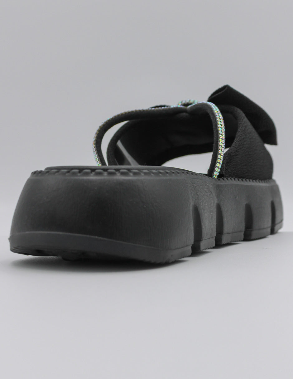 Sandalias de piso Walky en Textil – Negro