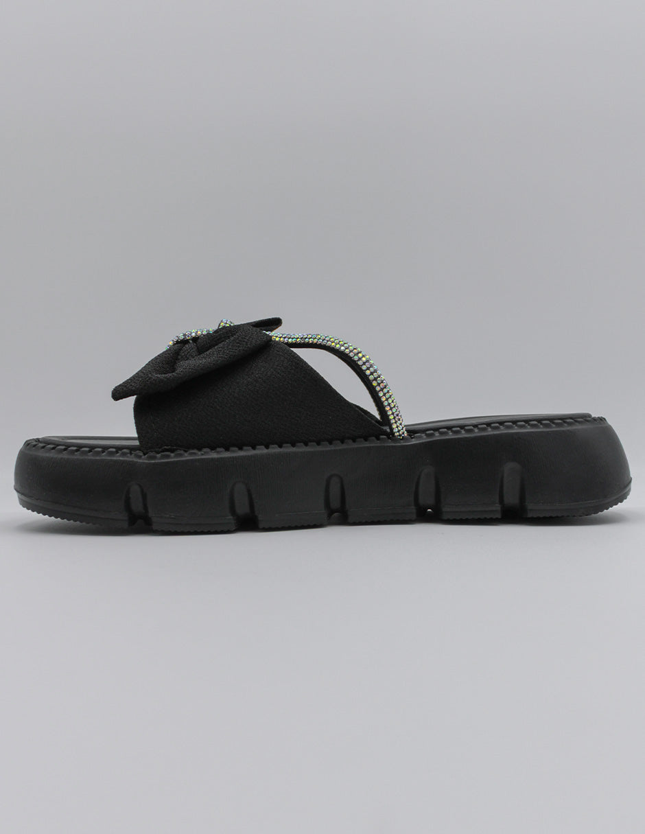 Sandalias de piso Walky en Textil – Negro