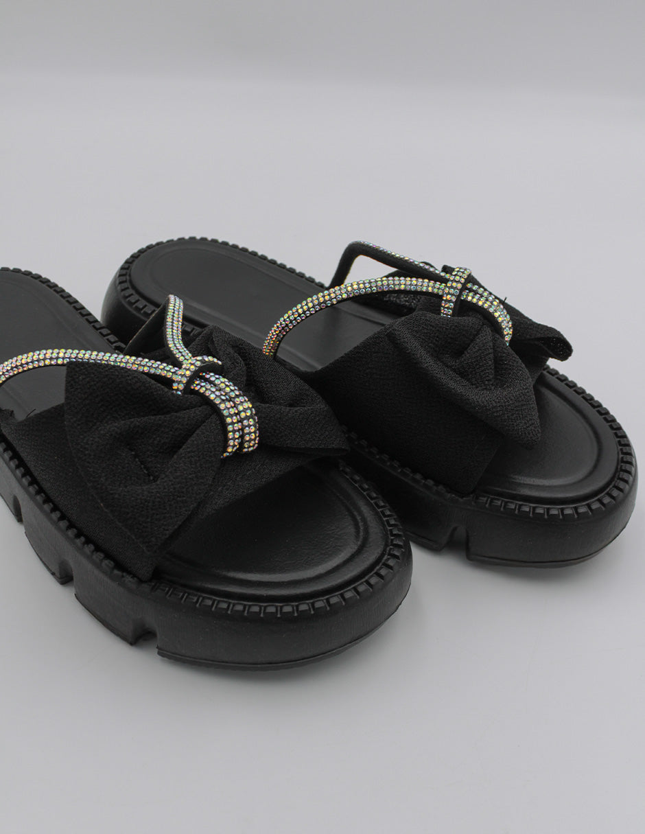 Sandalias de piso Walky en Textil – Negro