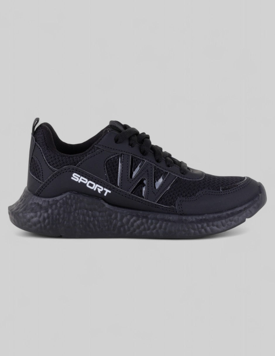 Tenis Kids en Textil – Negro