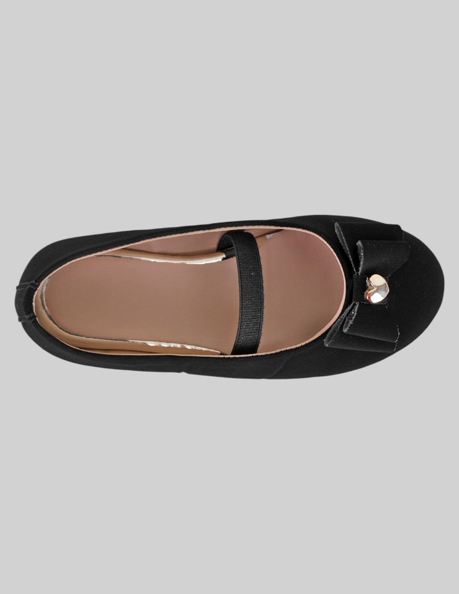 Mary jane Kids  en Gamuza – Negro