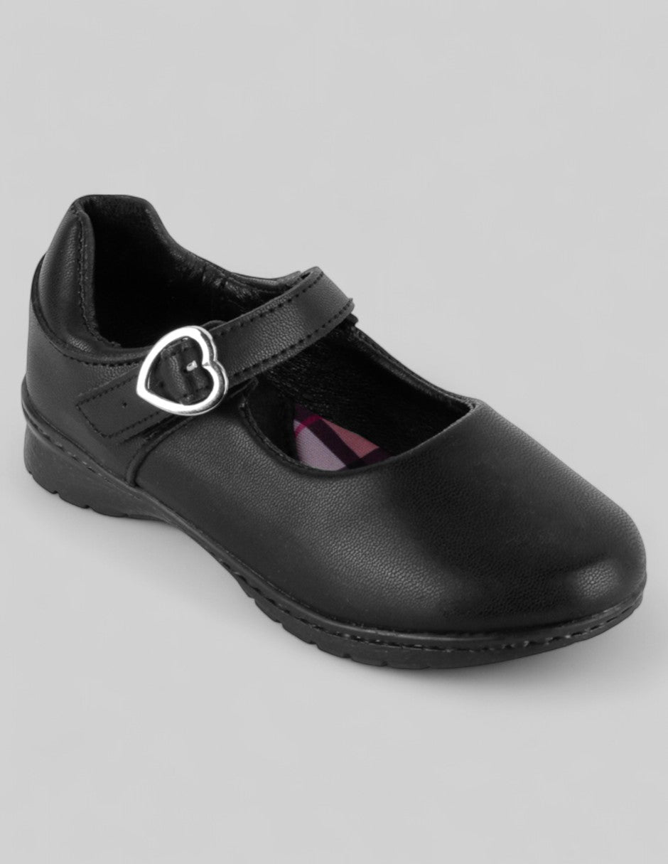 Escolar Kids  en Piel vegana – Negro