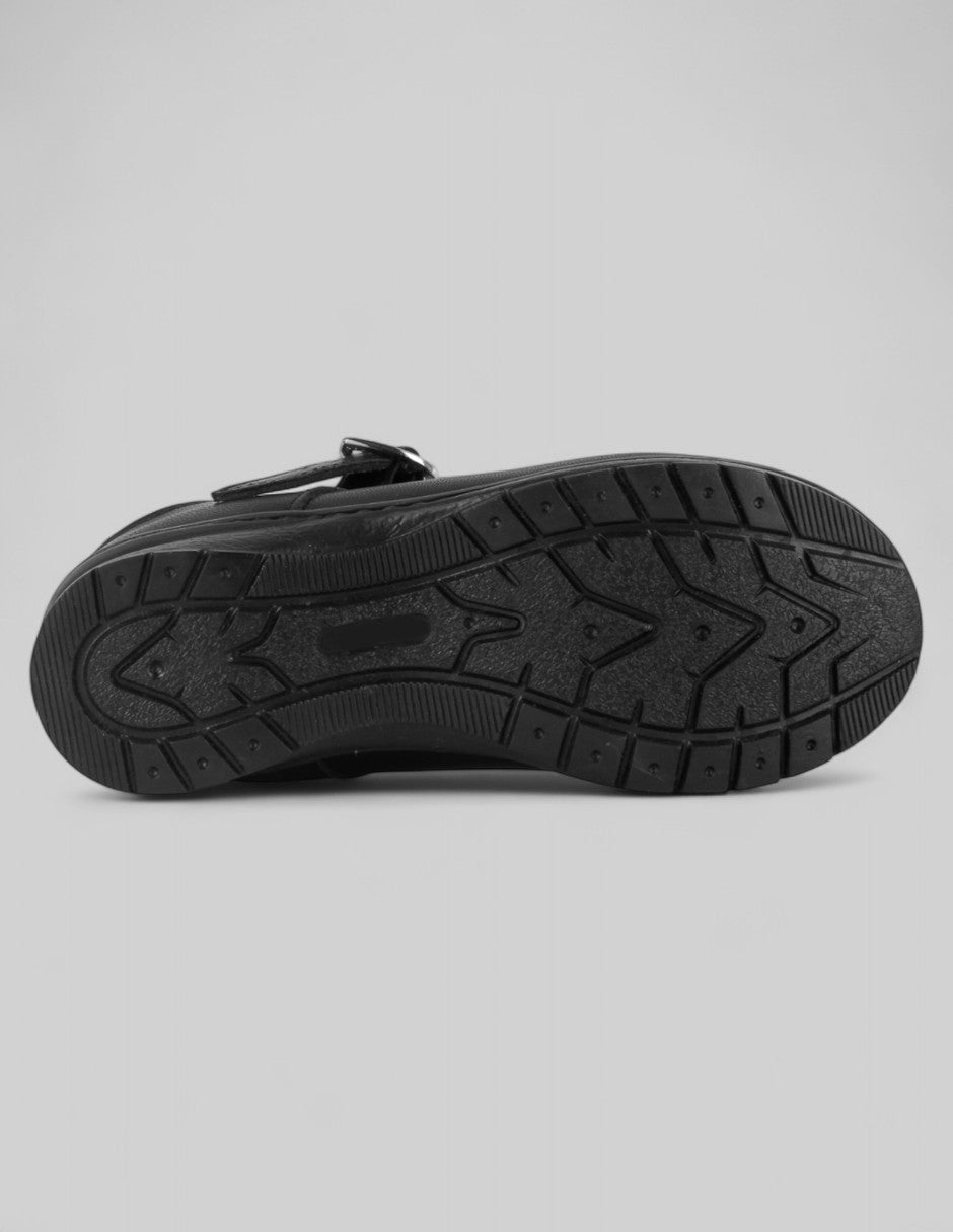 Escolar Kids  en Piel vegana – Negro