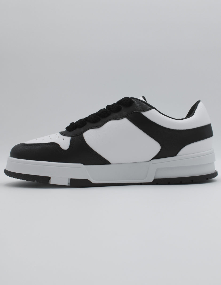 Tenis con cordones TRX en Piel vegana – Negro