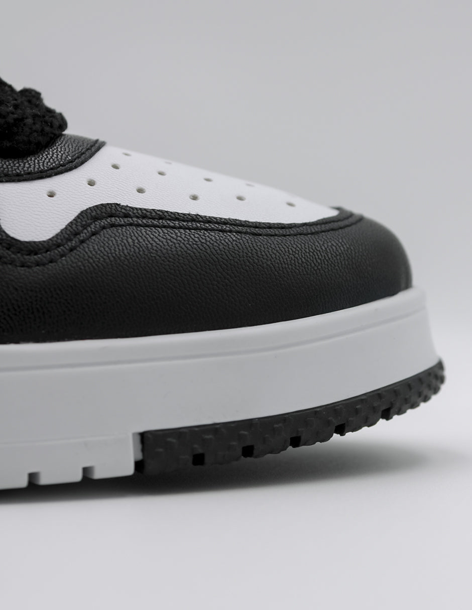 Tenis con cordones TRX en Piel vegana – Negro