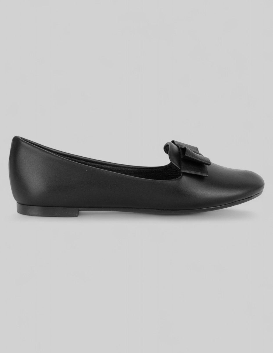 Flats Kids  en Piel vegana – Negro
