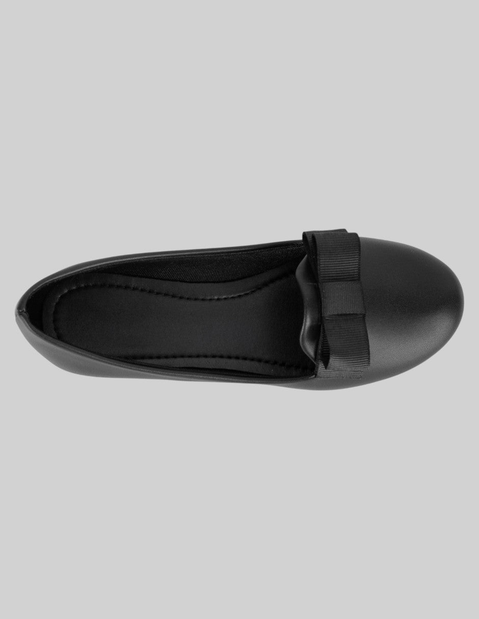 Flats Kids  en Piel vegana – Negro