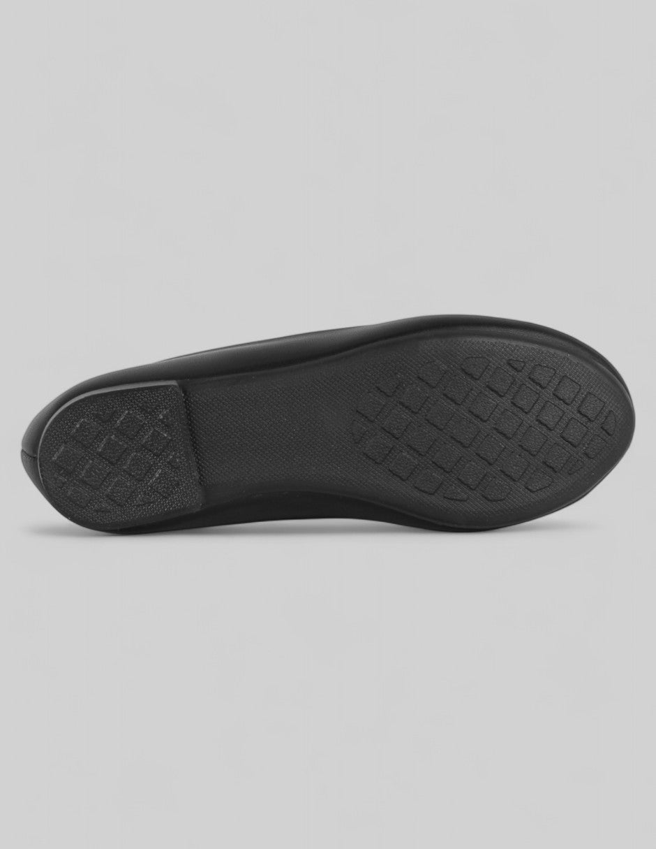 Flats Kids  en Piel vegana – Negro