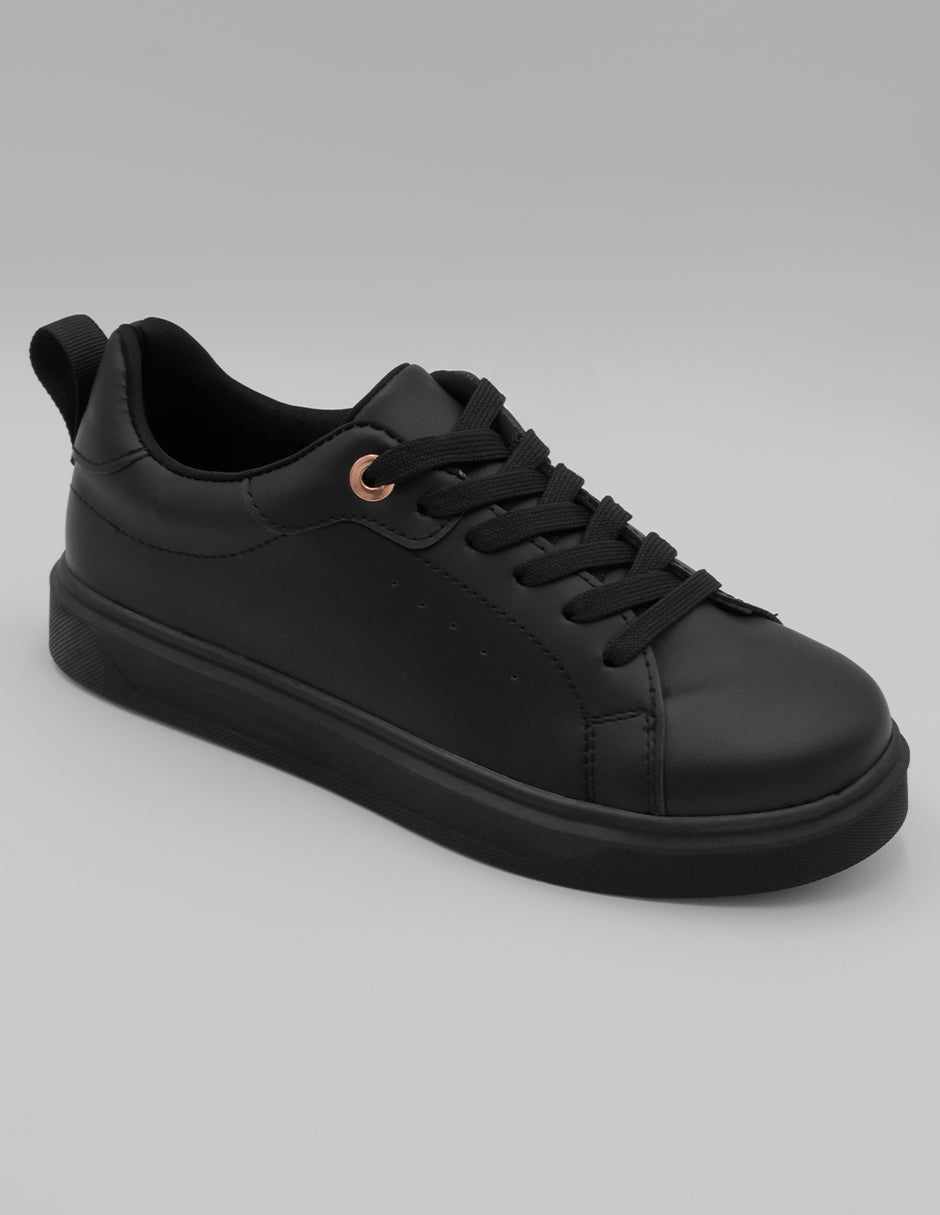Tenis con cordones Exterior Sintético Color Negro Para Mujer De RBBASICS