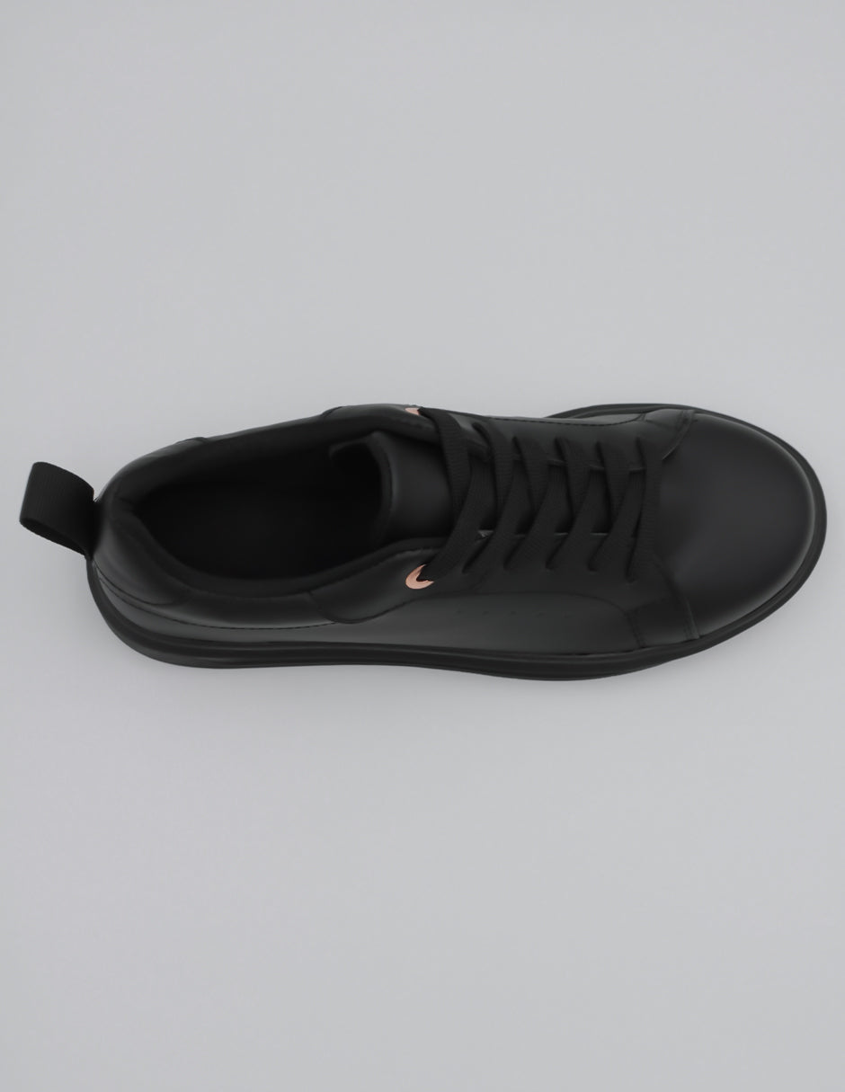 Tenis con cordones Urbany en Sintético – Negro
