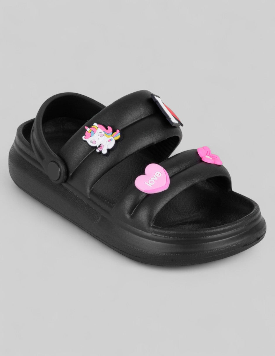 Sandalias Kids  en Sintético – Negro