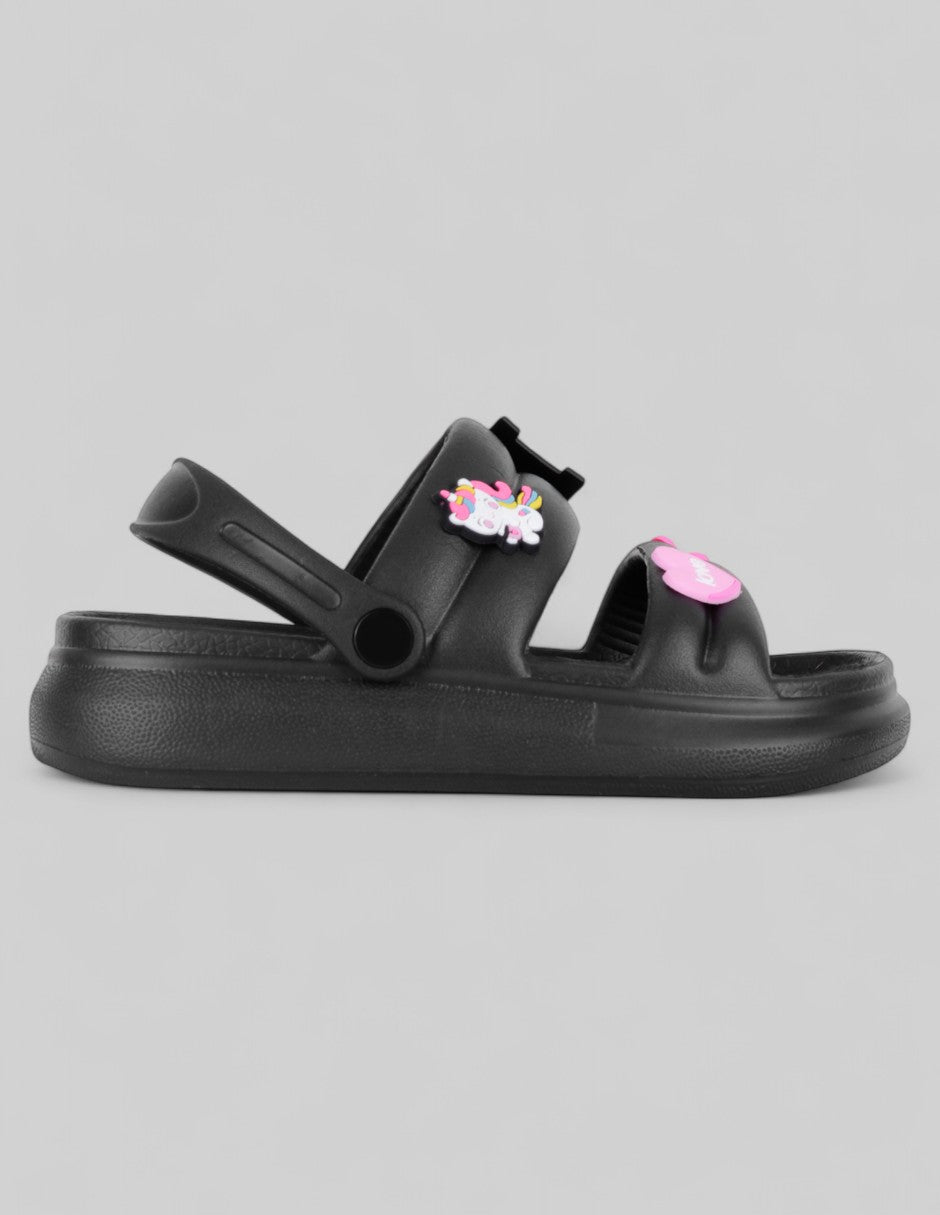 Sandalias Kids  en Sintético – Negro