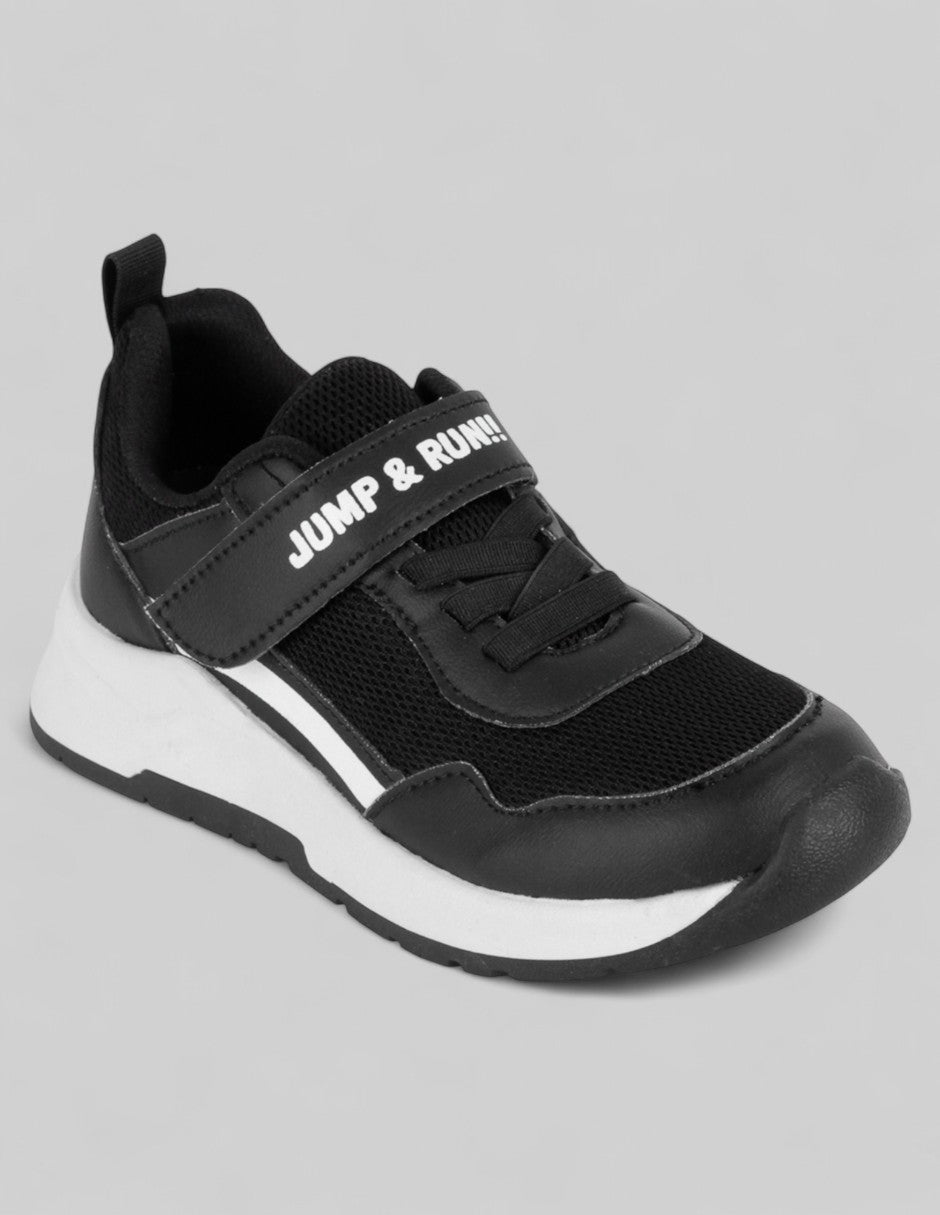 Tenis Kids  en Piel vegana – Negro