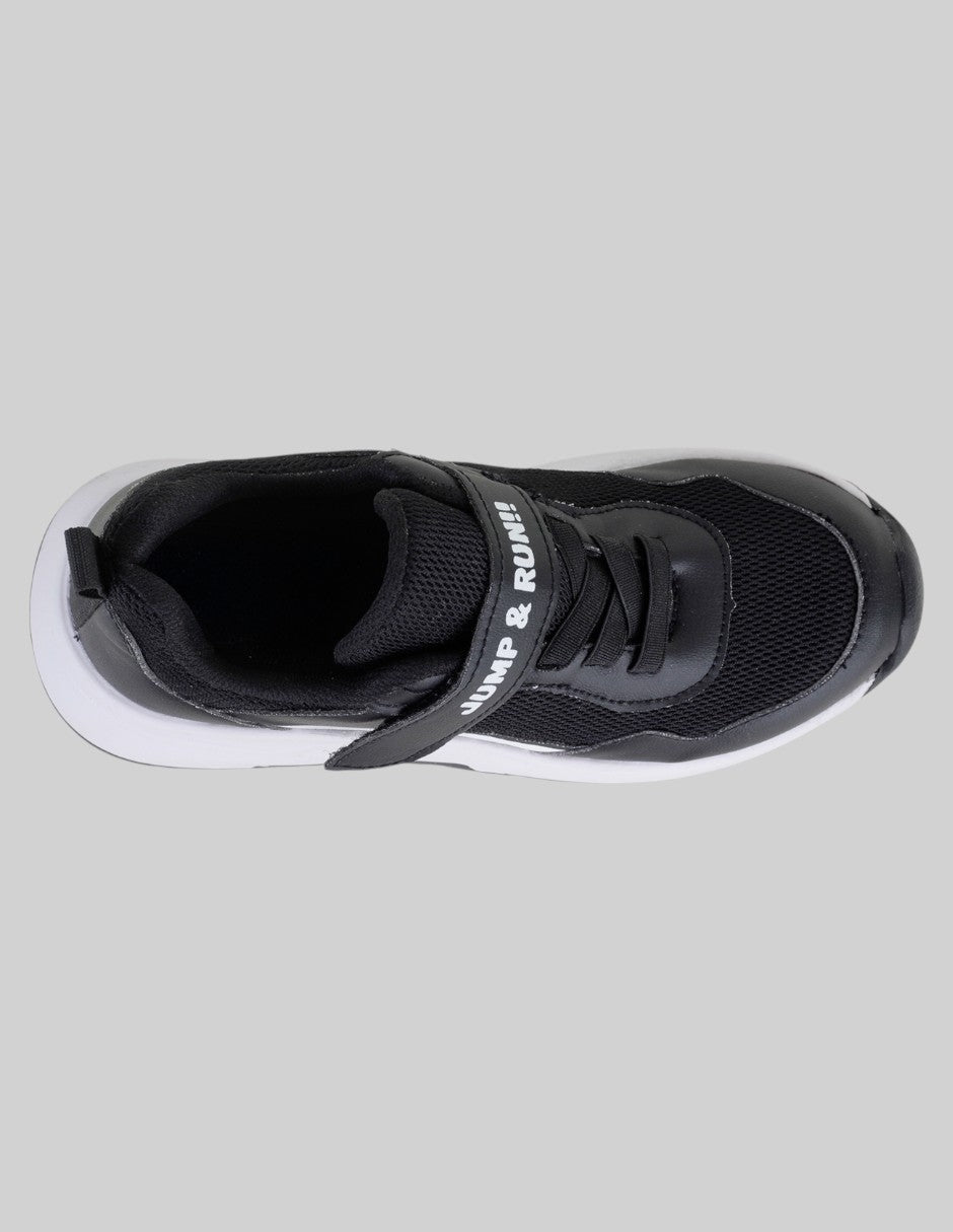 Tenis Kids  en Piel vegana – Negro