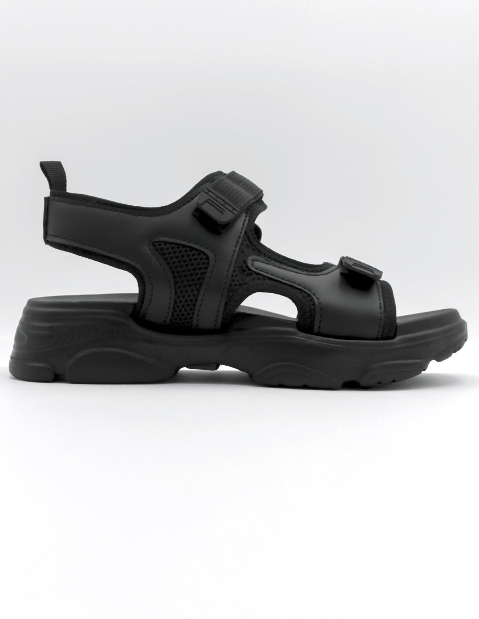 Sandalias con plataforma Walky en Piel vegana – Negro