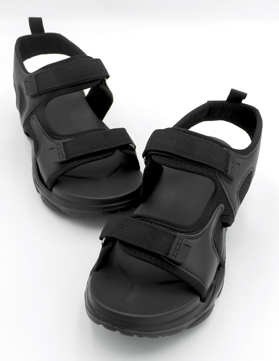 Sandalias con plataforma Walky en Piel vegana – Negro