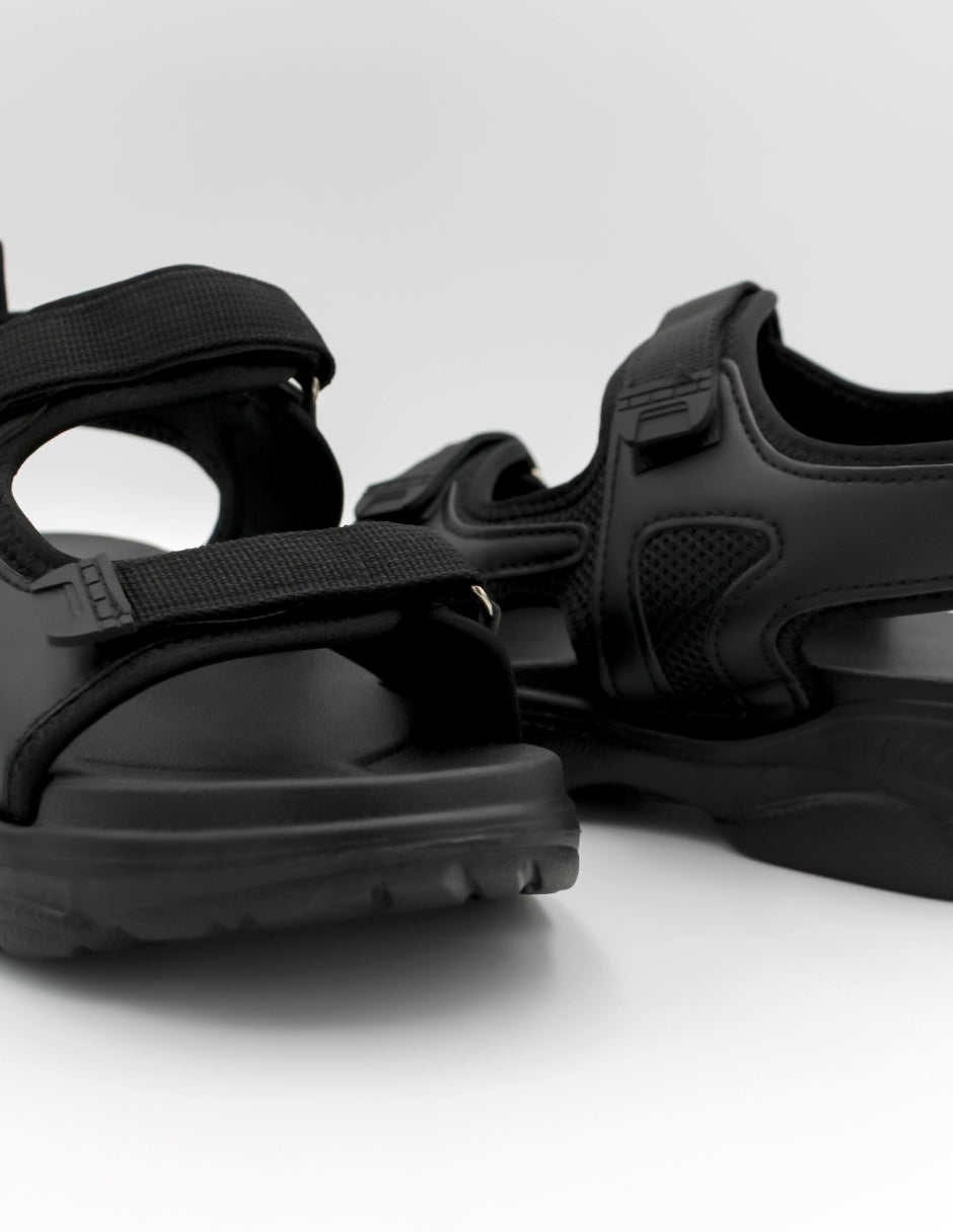 Sandalias con plataforma Walky en Piel vegana – Negro